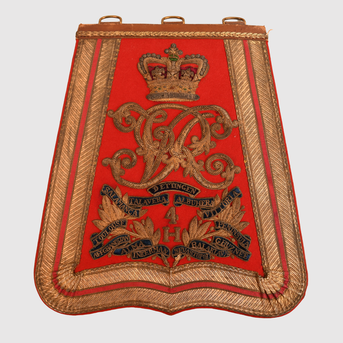 British Victorian 4th Hussars Officer's Sabretache