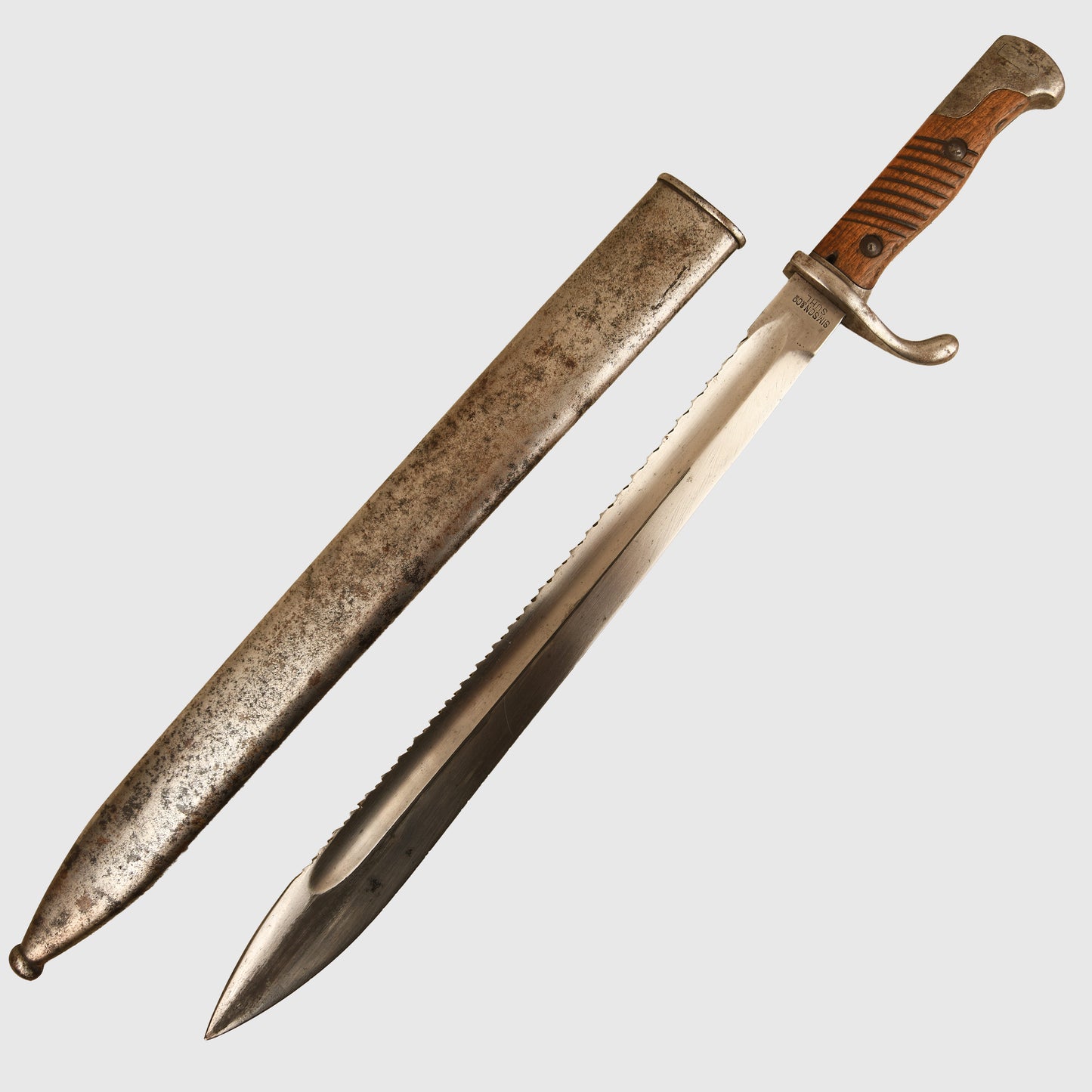 German WWI Saw Back Bayonet Display Piece