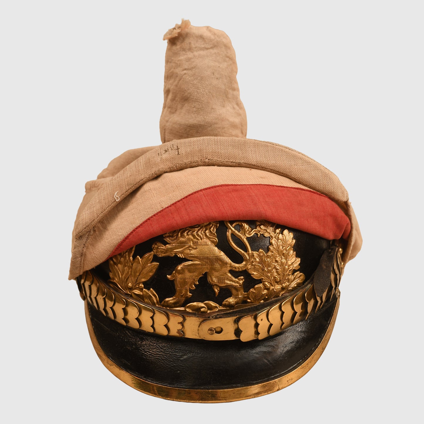 German WWI Hesse Field Artillery Regiment 27 NCO Pickelhaube, Cased