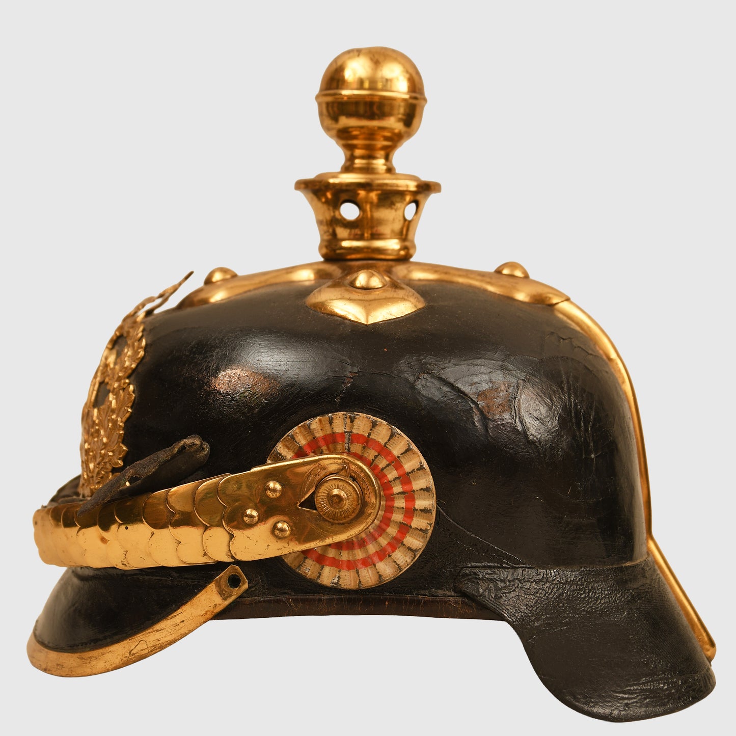German WWI Hesse Field Artillery Regiment 27 NCO Pickelhaube, Cased