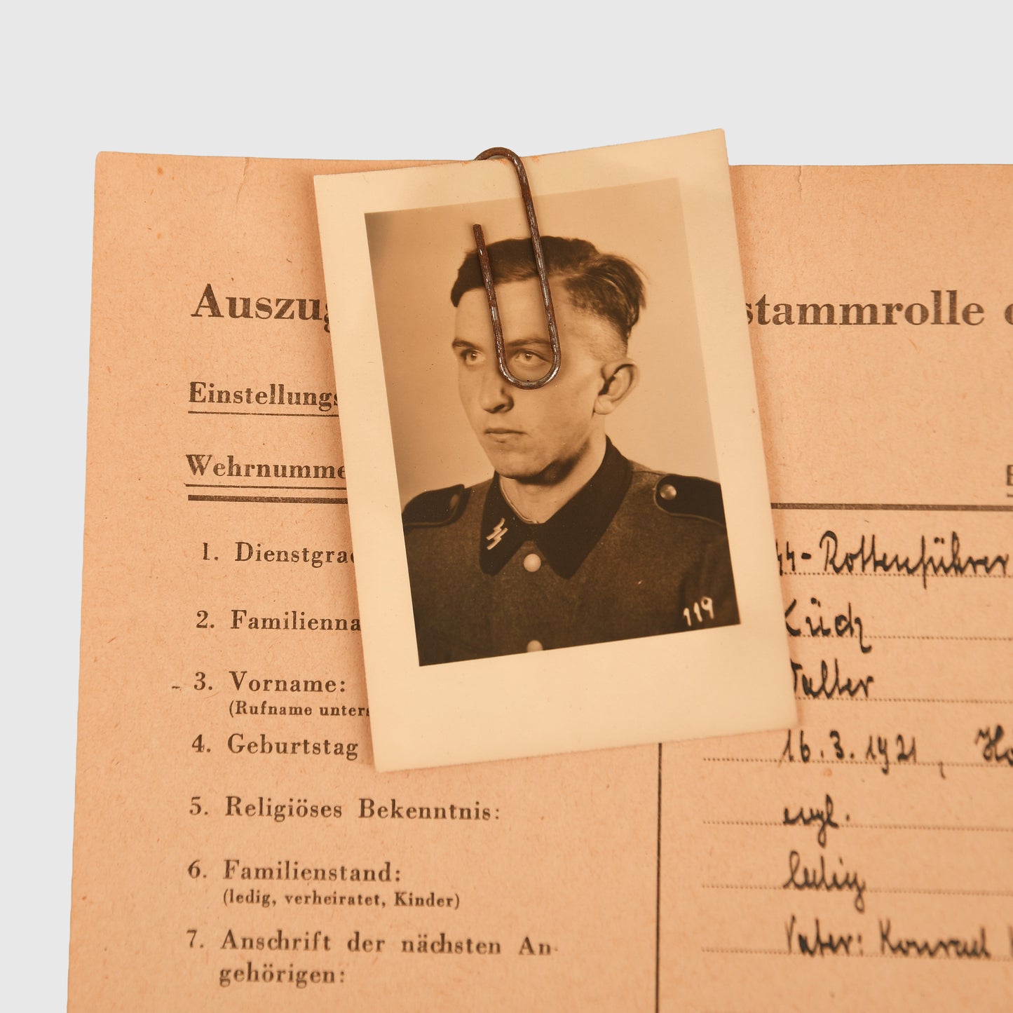 German WWII Leibstandarte Adolf Hitler Complete File