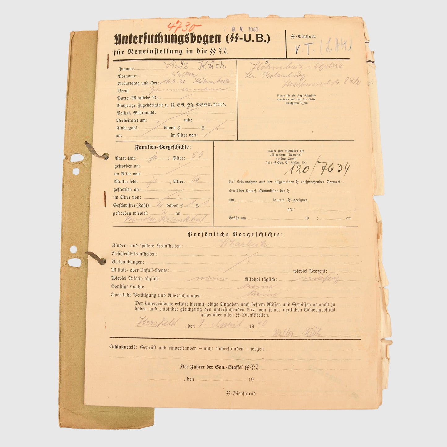 German WWII Leibstandarte Adolf Hitler Complete File