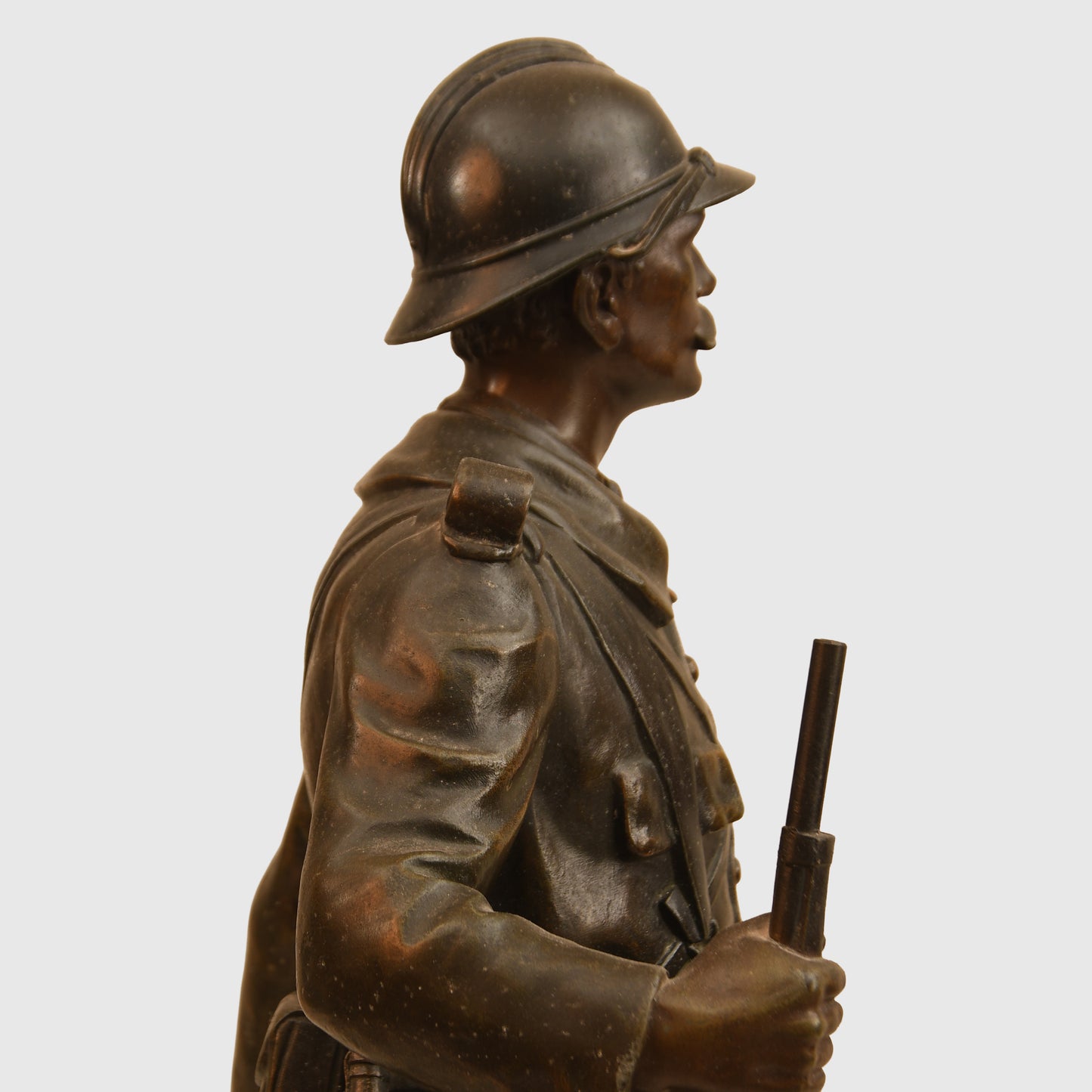 Belgium WWI Bronze Standing Soldier