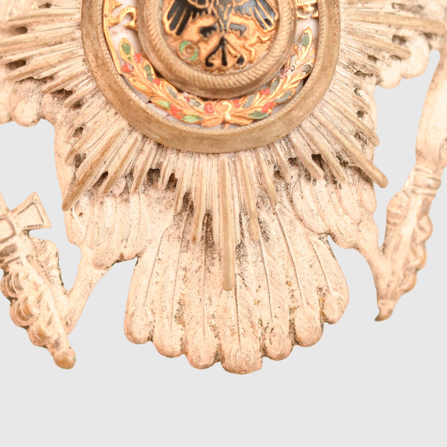 German WWI 1st or 3rd Guard Ulhan Regiment Officers Helmet Plate