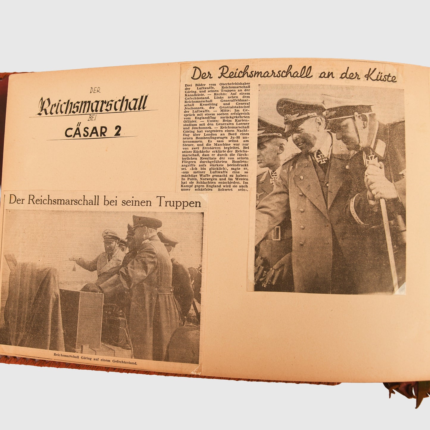 German WWII Luftwaffe Field Marshall Kesselring Photo Album