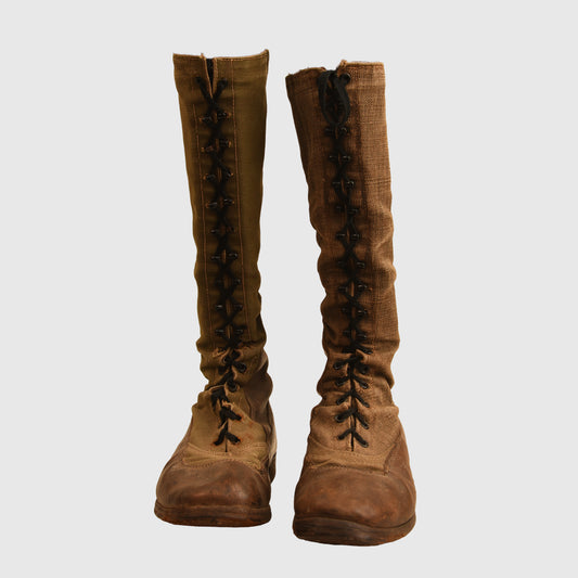 German WWII 1st Pattern Afrikakorps Long Lace-Up Boots
