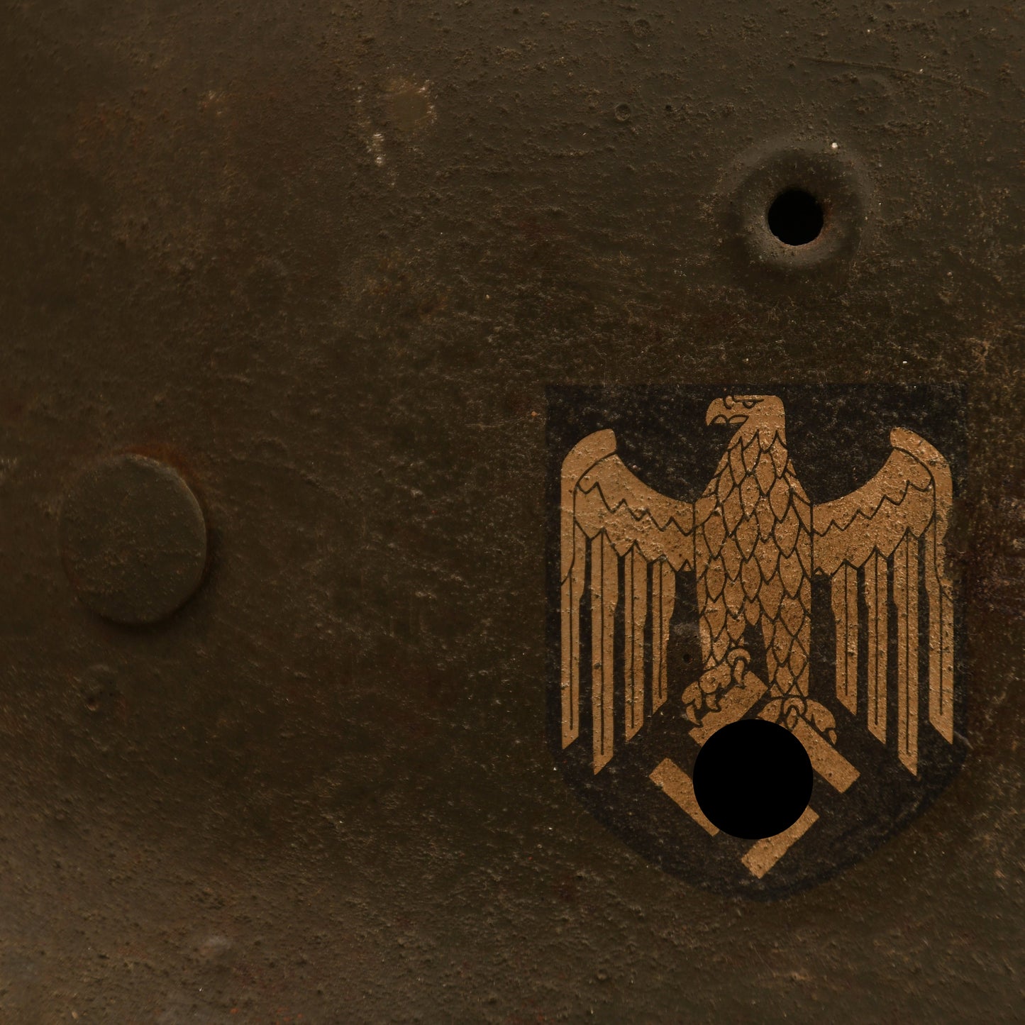 German WWII Army M42 Single Decal Combat Helmet