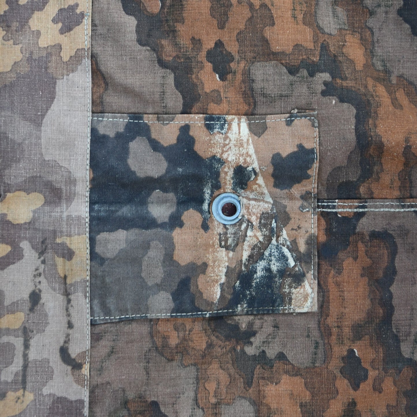 German WWII Waffen SS Camouflage Poncho Misprint