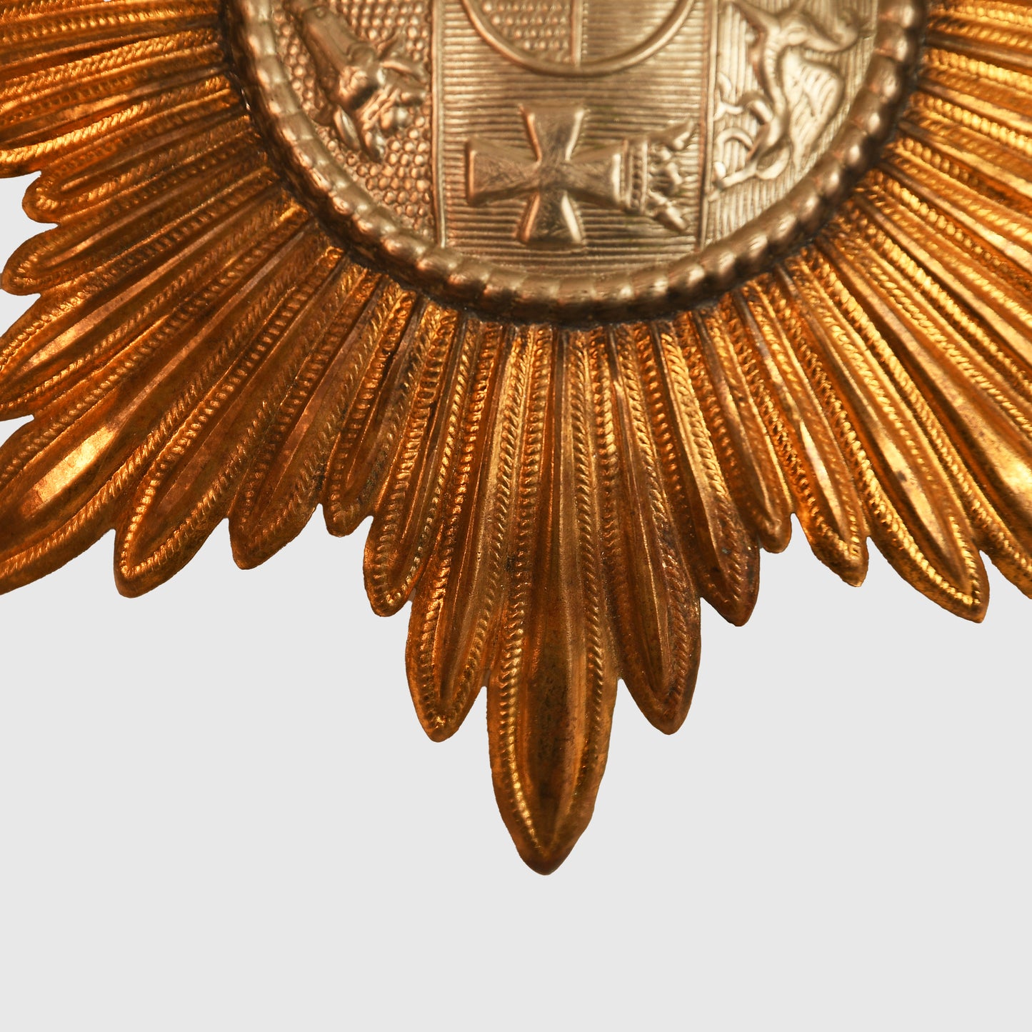 German WWI Mecklenburg-Strelitz Grenadier Regiment No. 89 2nd Battalion & Field Artillery Regiment 24 3rd Battery Officer’s Pickelhaube Plate