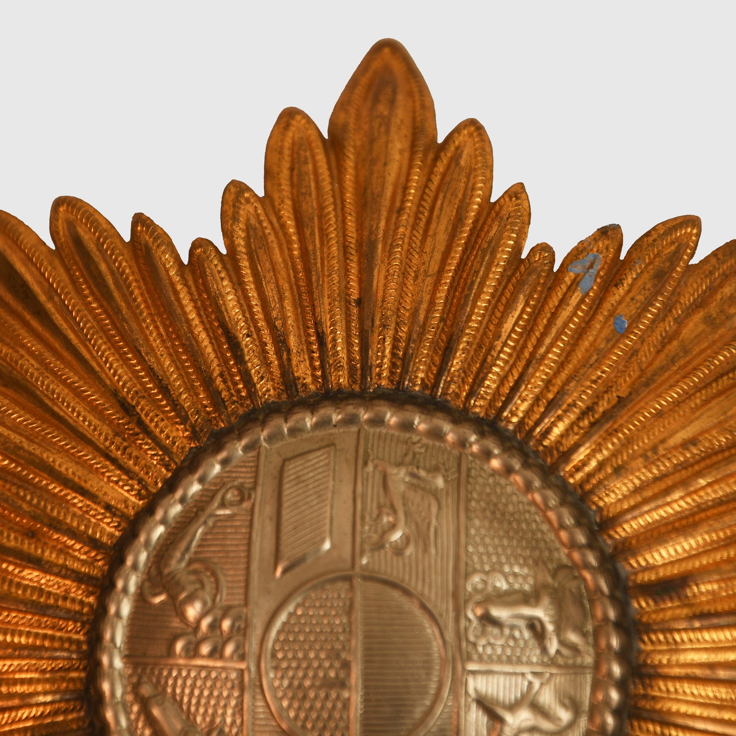 German WWI Mecklenburg-Strelitz Grenadier Regiment No. 89 2nd Battalion & Field Artillery Regiment 24 3rd Battery Officer’s Pickelhaube Plate