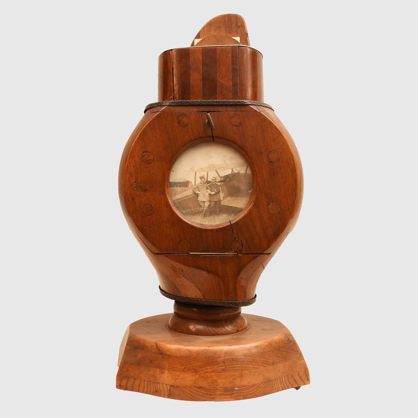German WWI Impressive German Aviation Carved Wood Stand