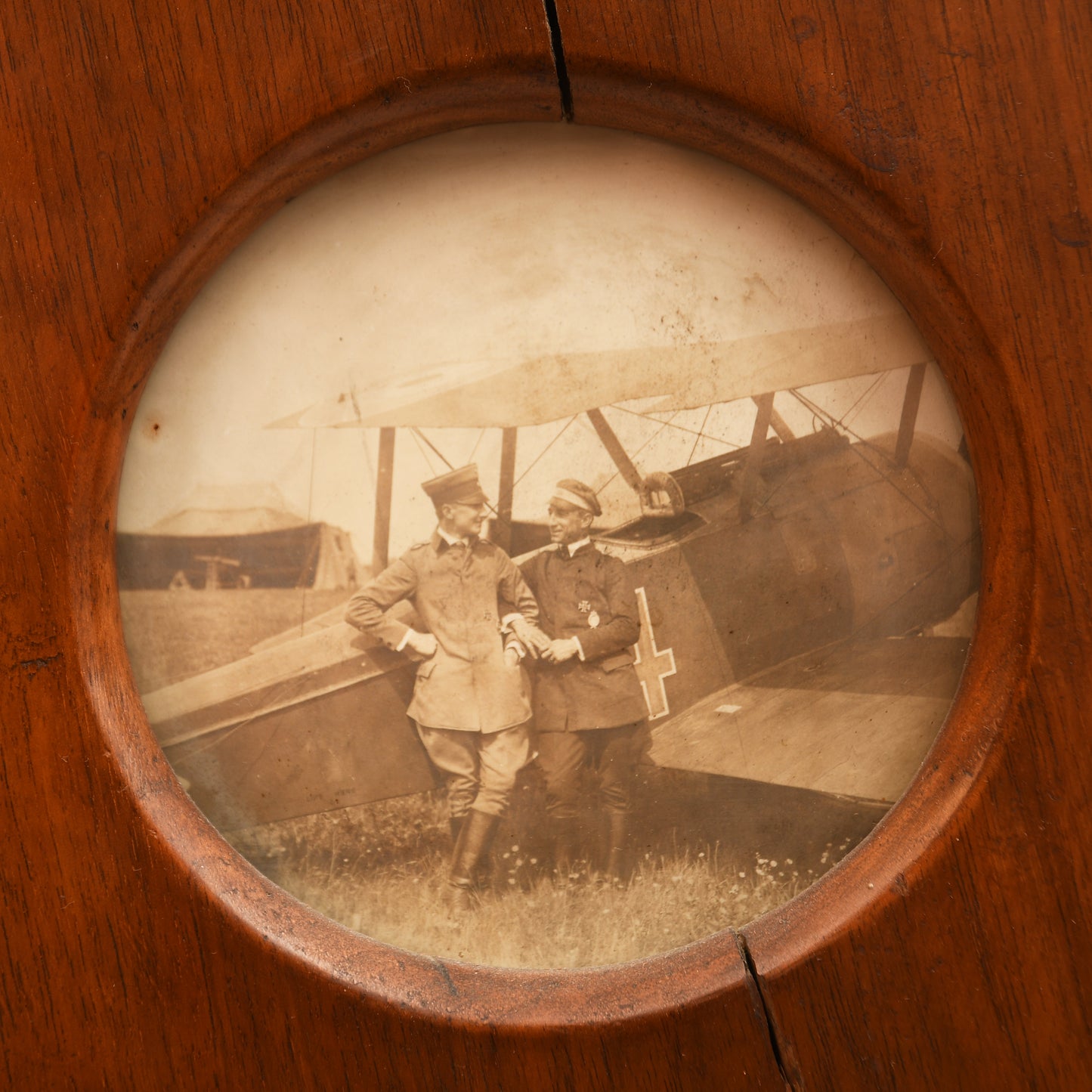German WWI Impressive German Aviation Carved Wood Stand