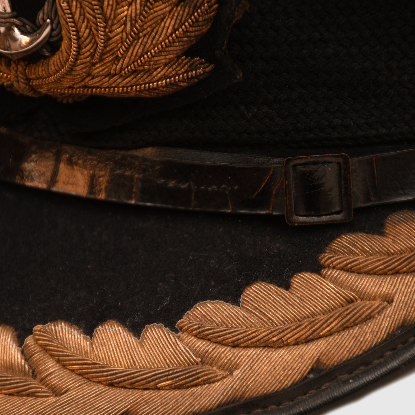 BRITISH WWII ROYAL NAVAL CAPTAIN AND ABOVE BLUE TOP CAP