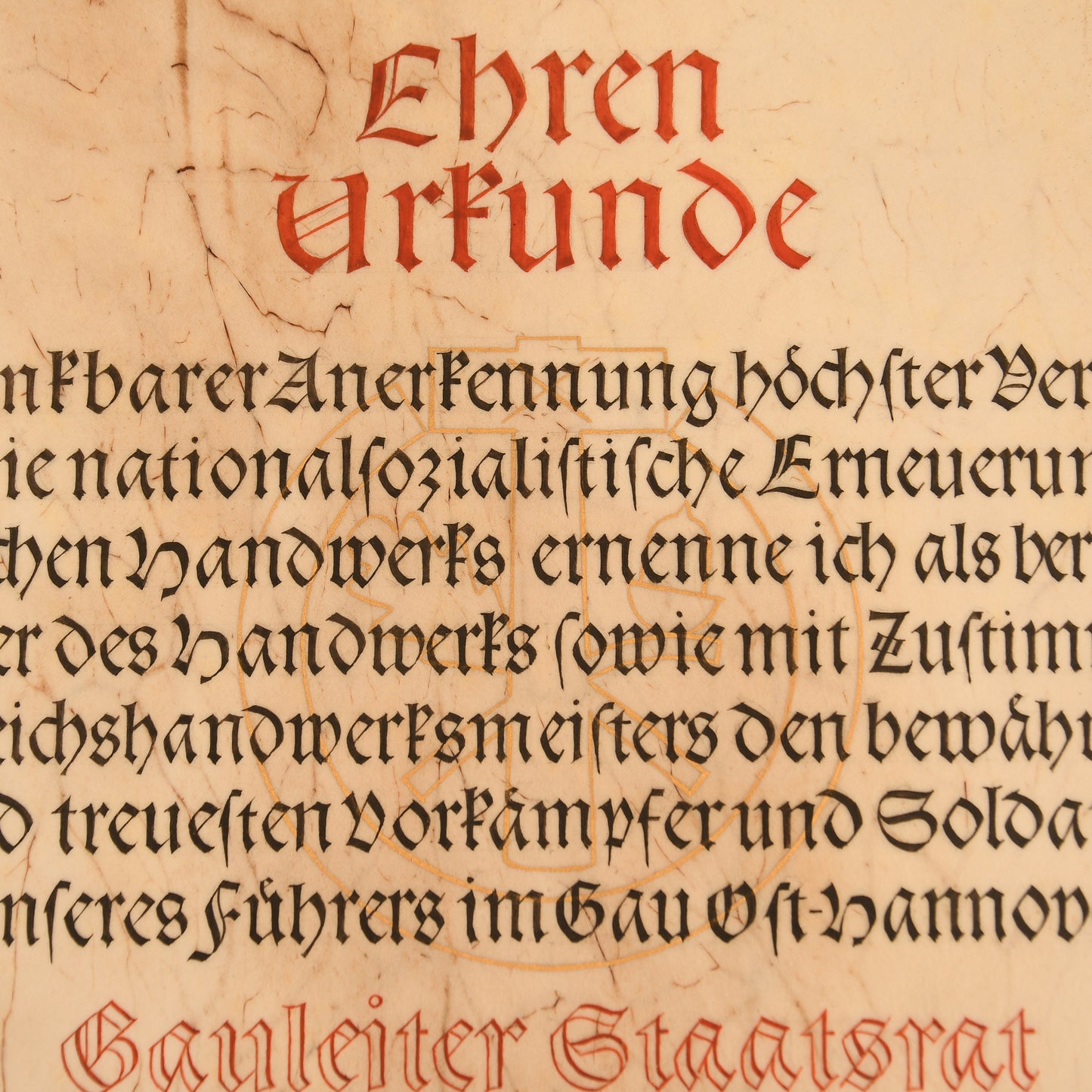 German WWII Gauleiter of East Hannover Otto Telschow Citation