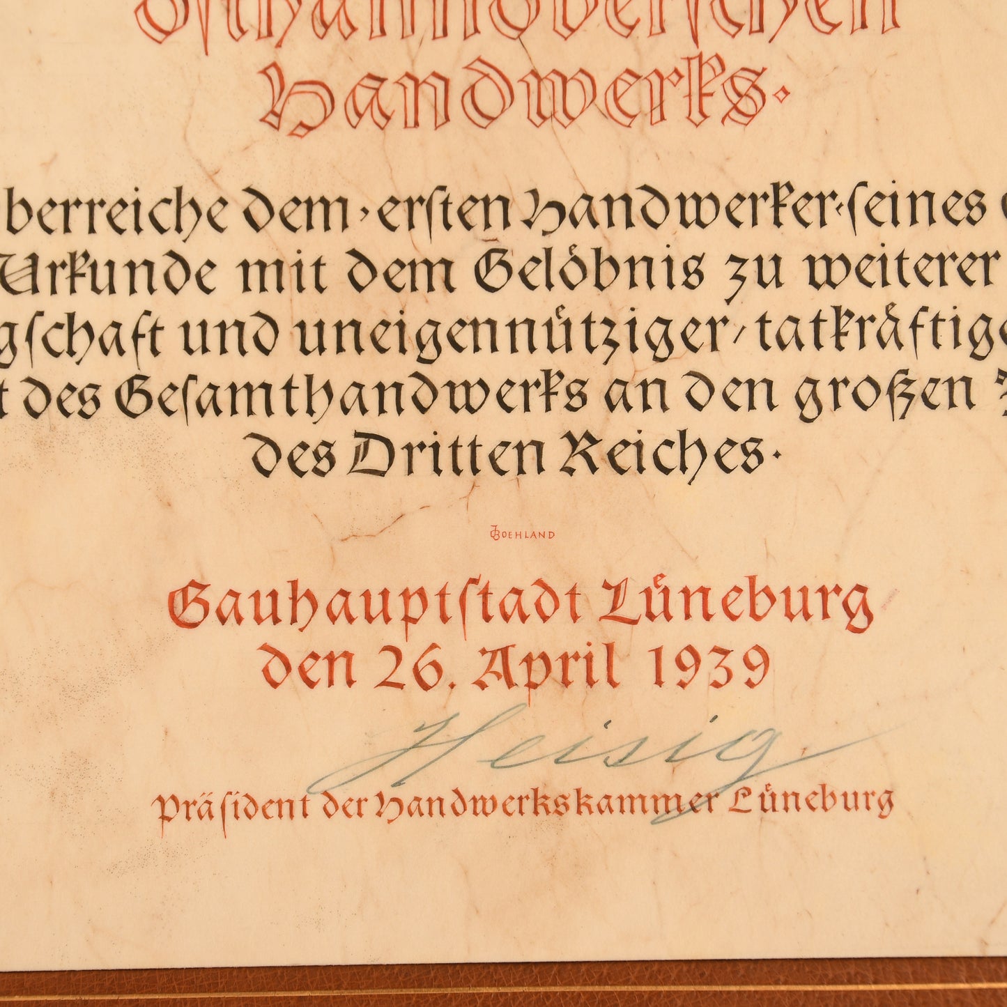 German WWII Gauleiter of East Hannover Otto Telschow Citation