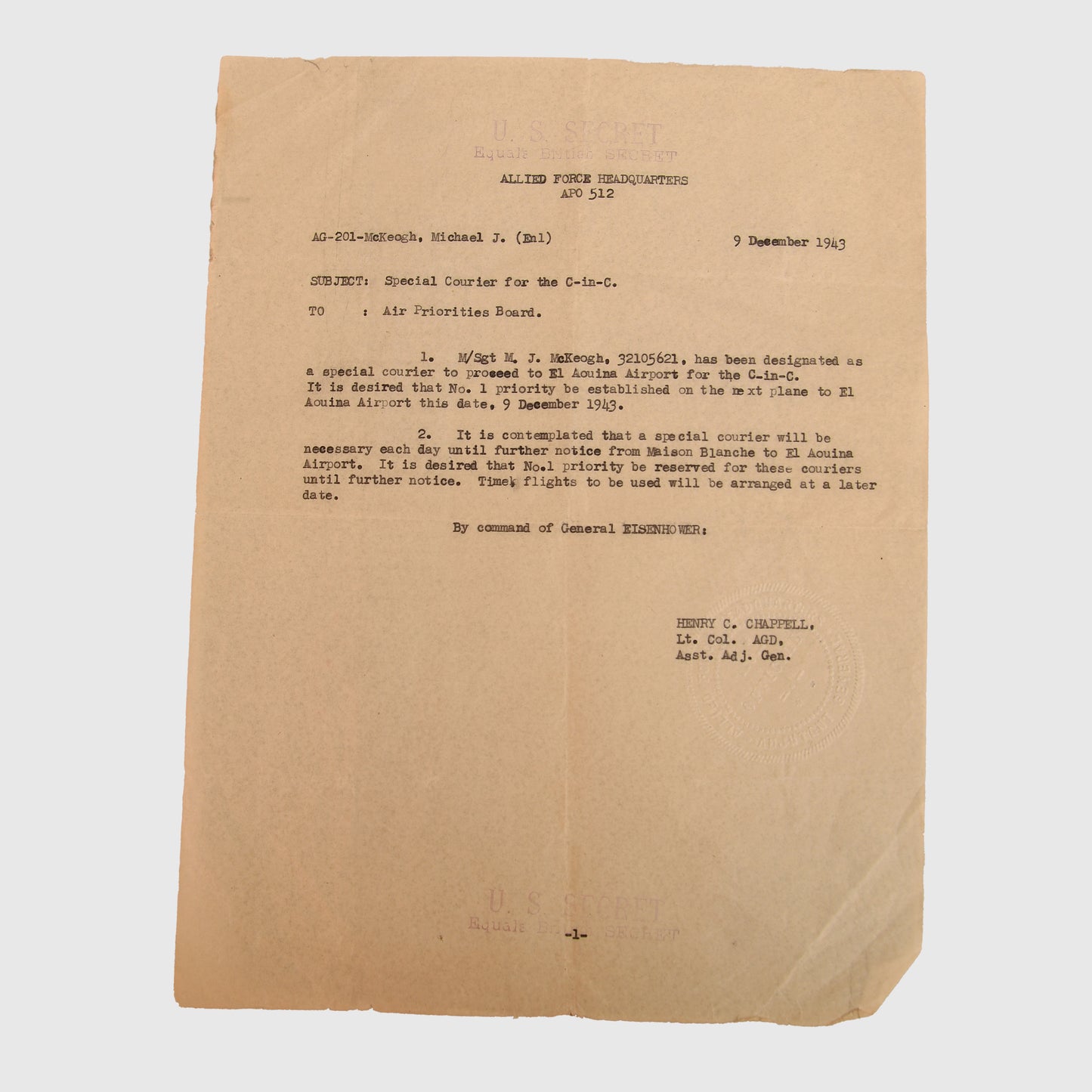 US WWII General Eisenhower Aide Grouping
