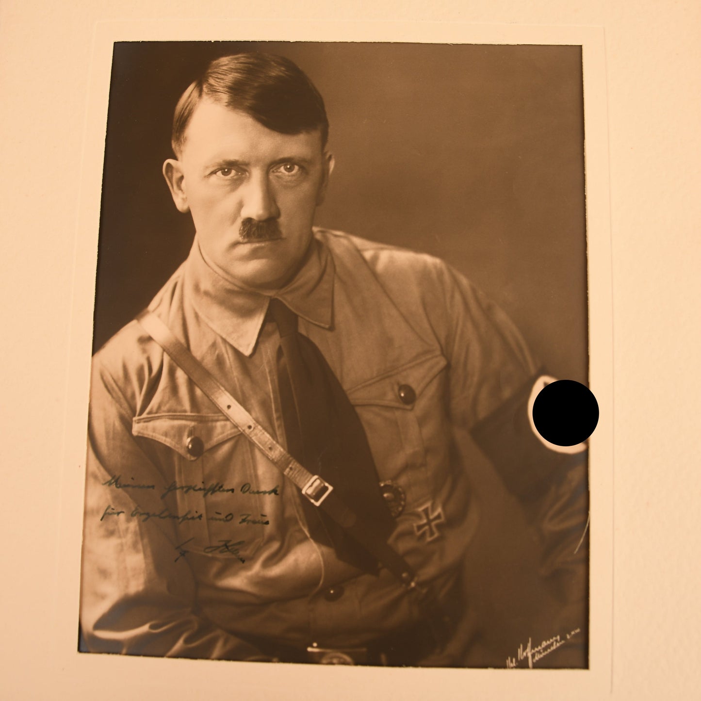 German WWII Adolf Hitler Signed and Inscribed Photograph