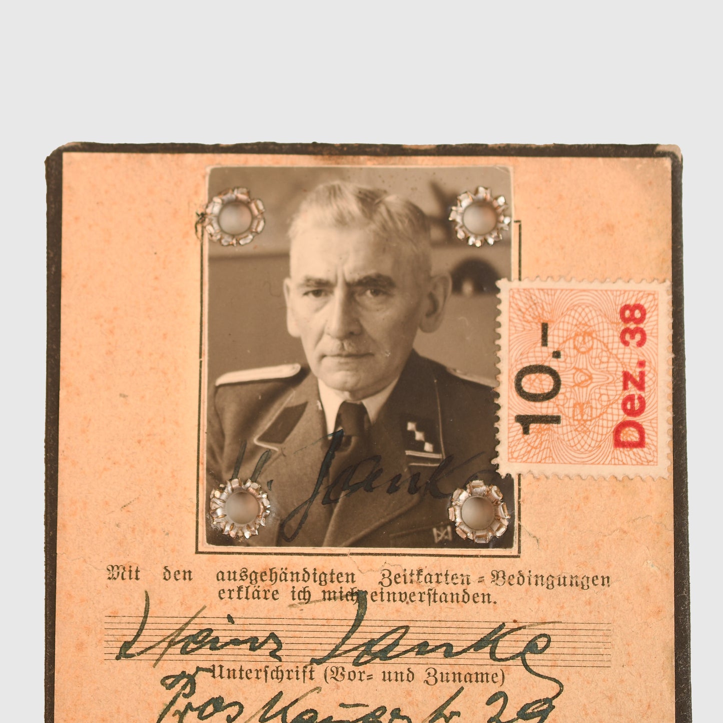 German WWII Gestapo/SD Berlin Railway Pass
