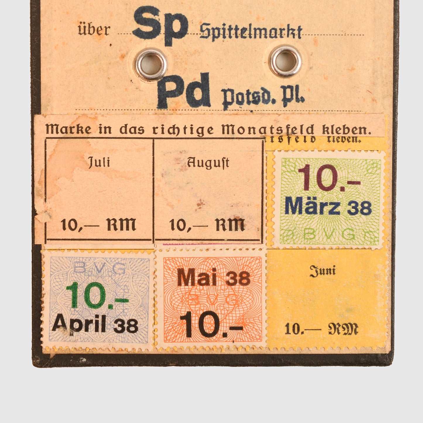 German WWII Gestapo/SD Berlin Railway Pass