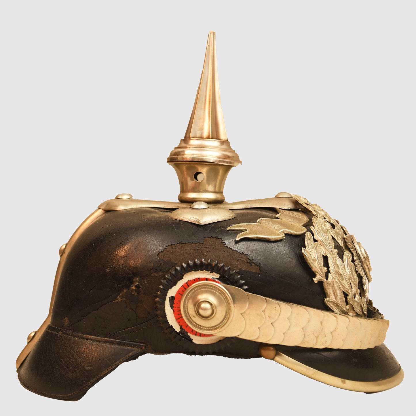 German WWI Hesse NCO’s All-Leather Pickelhaube