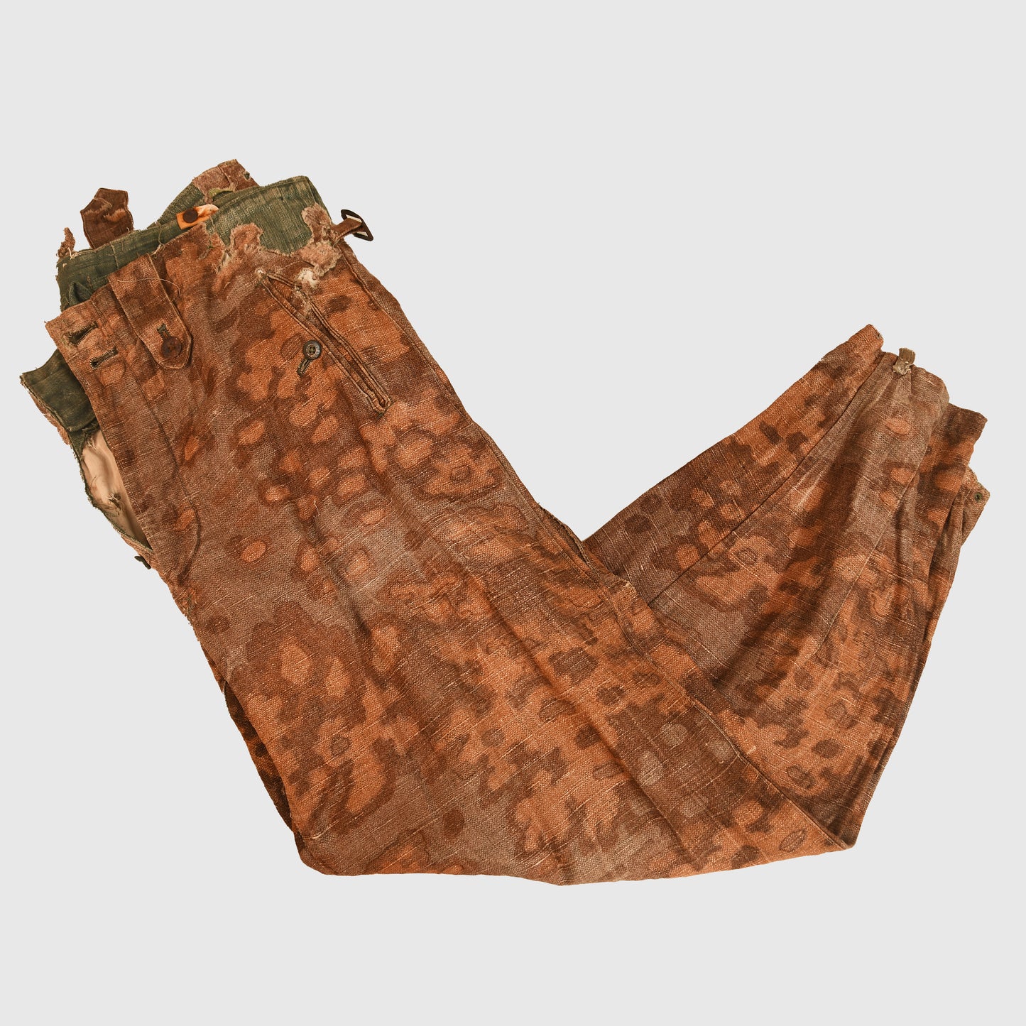 German WWII Oak Leaf Herringbone Twill Pattern Trousers