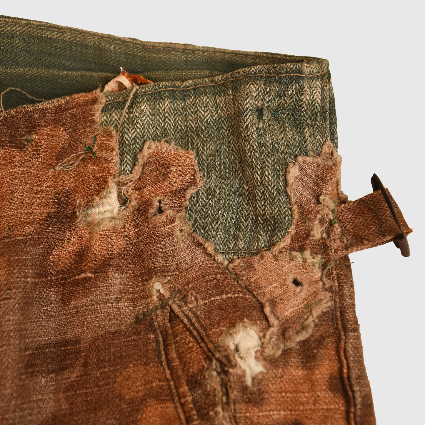 German WWII Oak Leaf Herringbone Twill Pattern Trousers