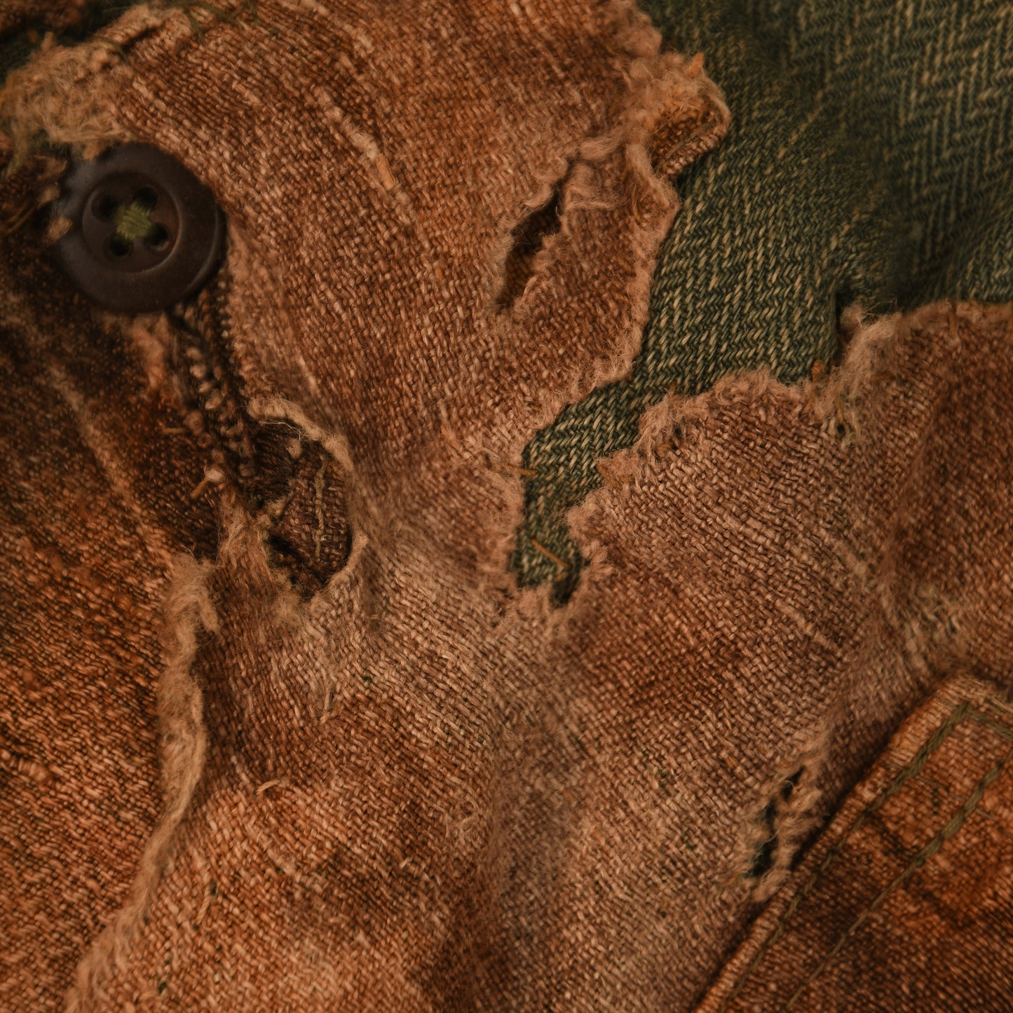 German WWII Oak Leaf Herringbone Twill Pattern Trousers