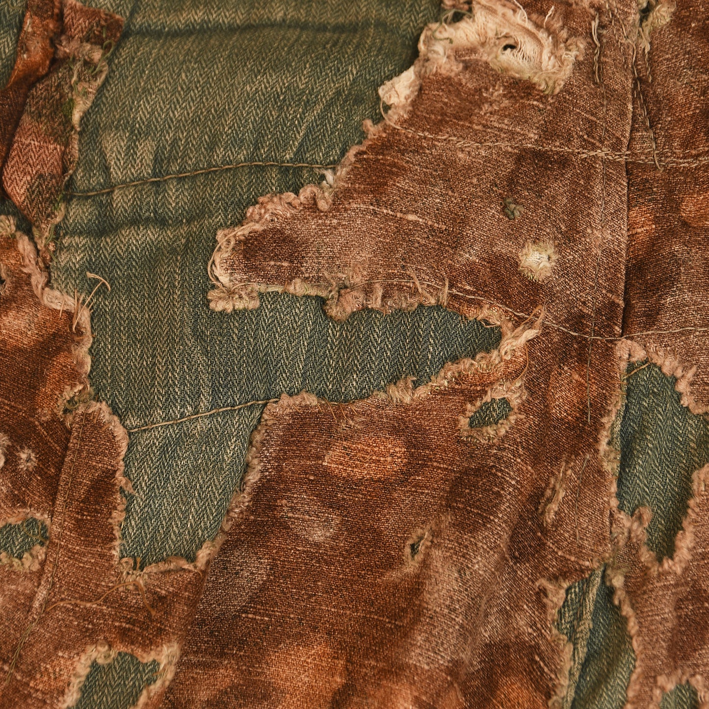 German WWII Oak Leaf Herringbone Twill Pattern Trousers