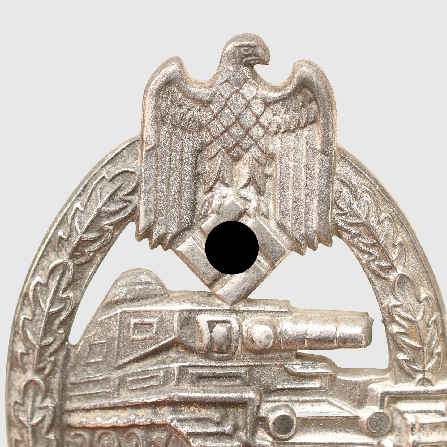 German WWII Panzer Assault Badge in Silver