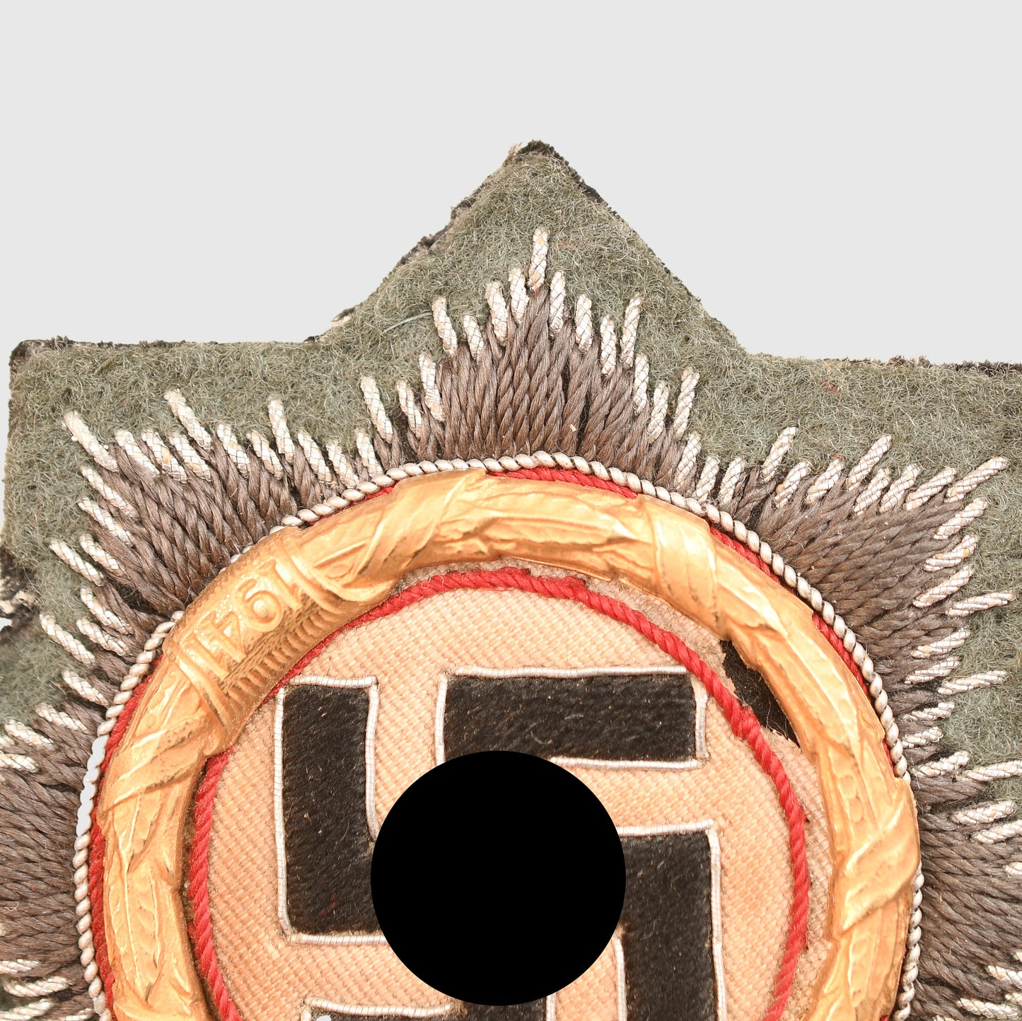 German WWII German Cross in Gold in Cloth, Army Issue
