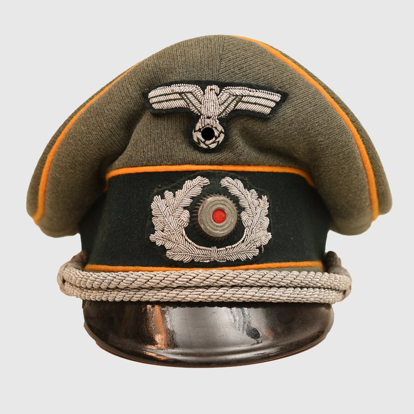 German WWII Army Cavalry Officers Visor Cap