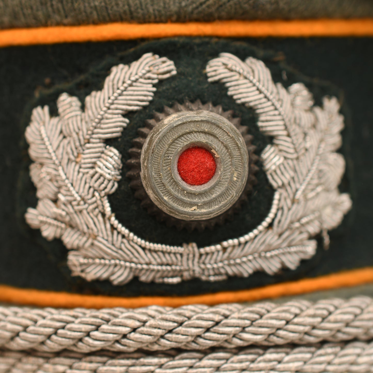 German WWII Army Cavalry Officers Visor Cap