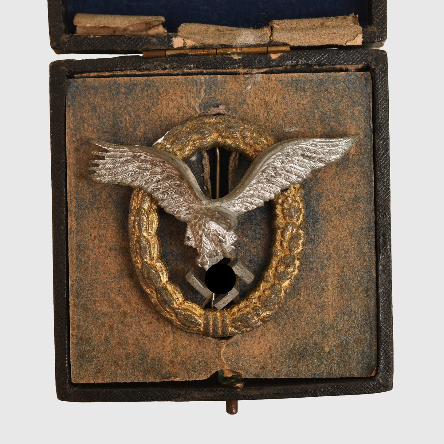 German WWII Luftwaffe Pilot Observers Badge in Its Original Case