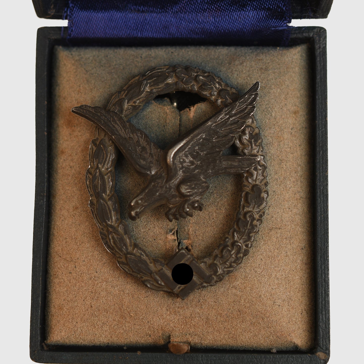 German WWII Luftwaffe Air Gunner Only Badge Cased