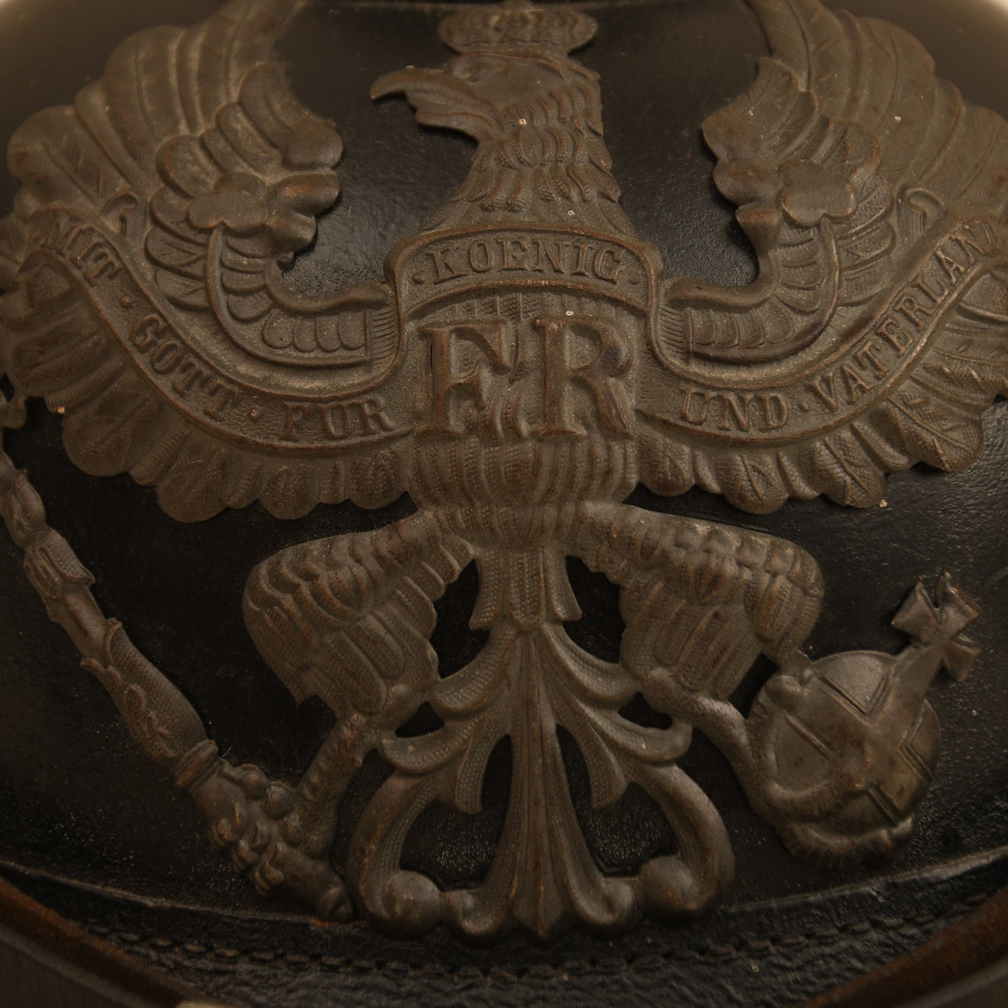 German WWI Prussian Enlisted Mans Field Grey Pickelhaube
