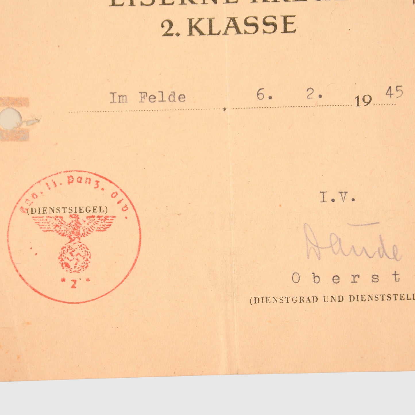 GERMAN WWII ARMY INFANTRY GRENADIER REGIMENT CITATION GROUP