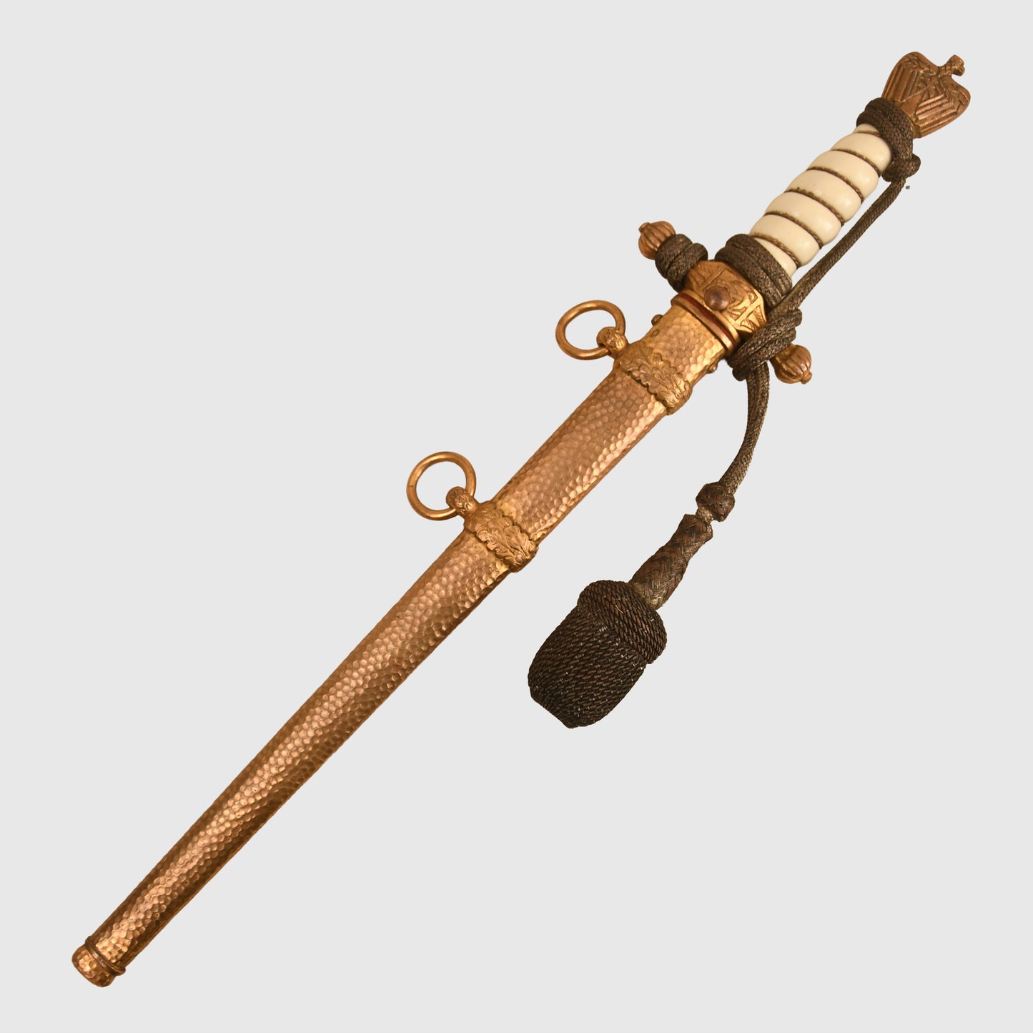 German WWII Kriegsmarine Officers Display Piece with Hammered Scabbard