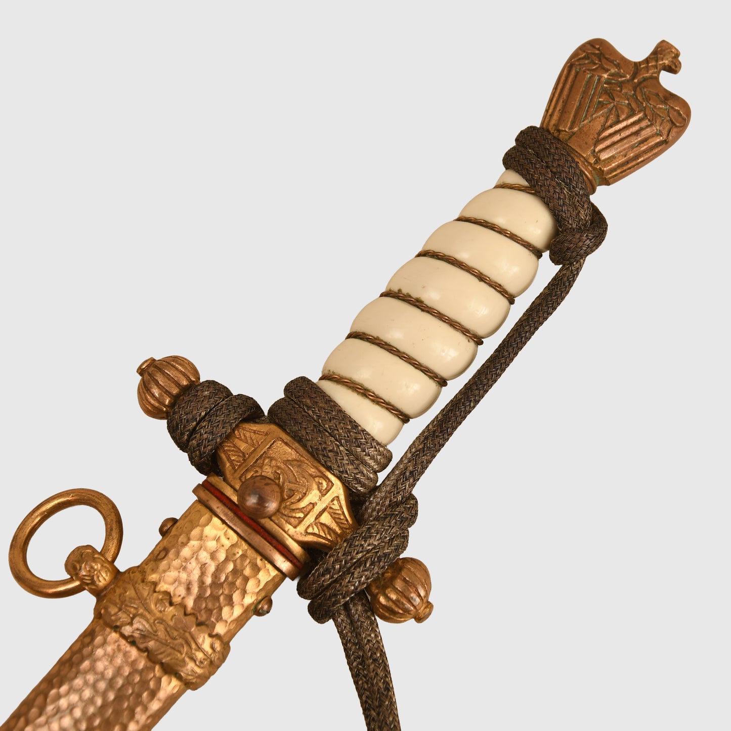 German WWII Kriegsmarine Officers Display Piece with Hammered Scabbard