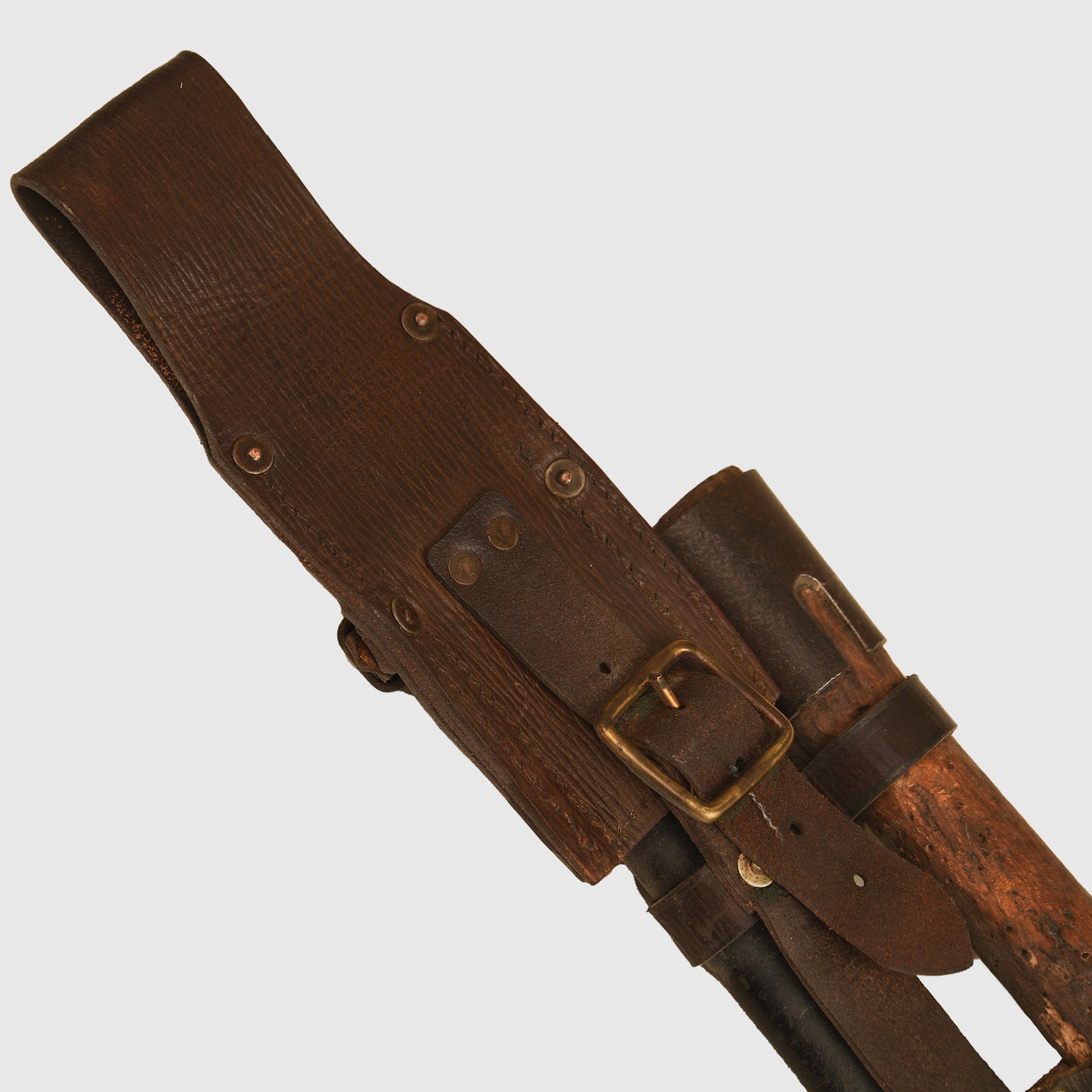 British WWI 1907 Sword Bayonet with 1914 Frog and Leather Helve Stick Holder