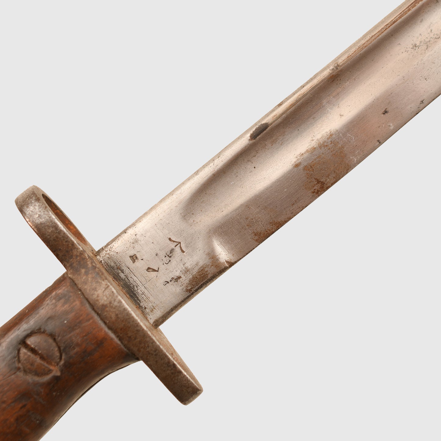 British WWI 1907 Sword Bayonet with 1914 Frog and Leather Helve Stick Holder