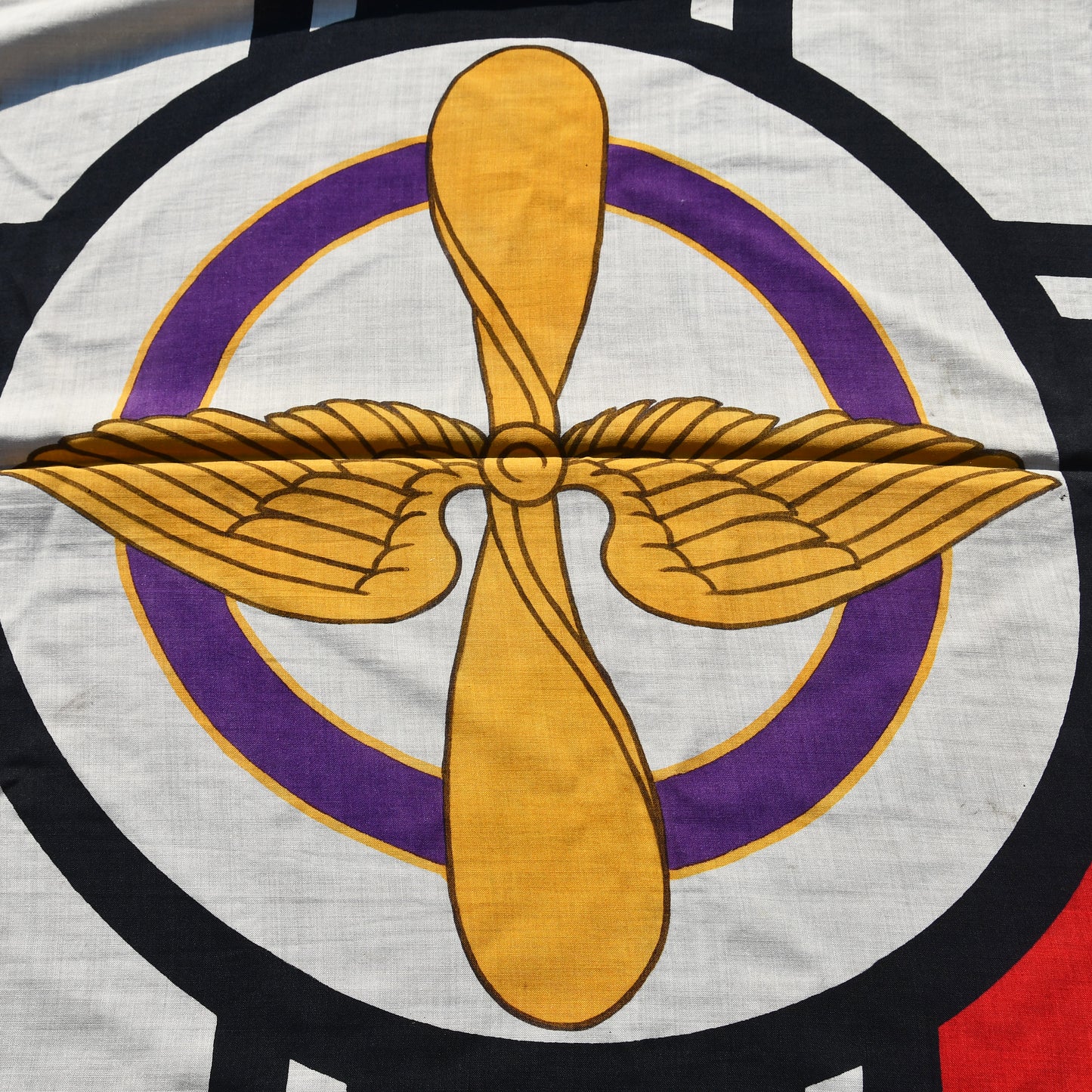 German WWI Very Rare Aviation Veterans Flag of the Post-WWI Period
