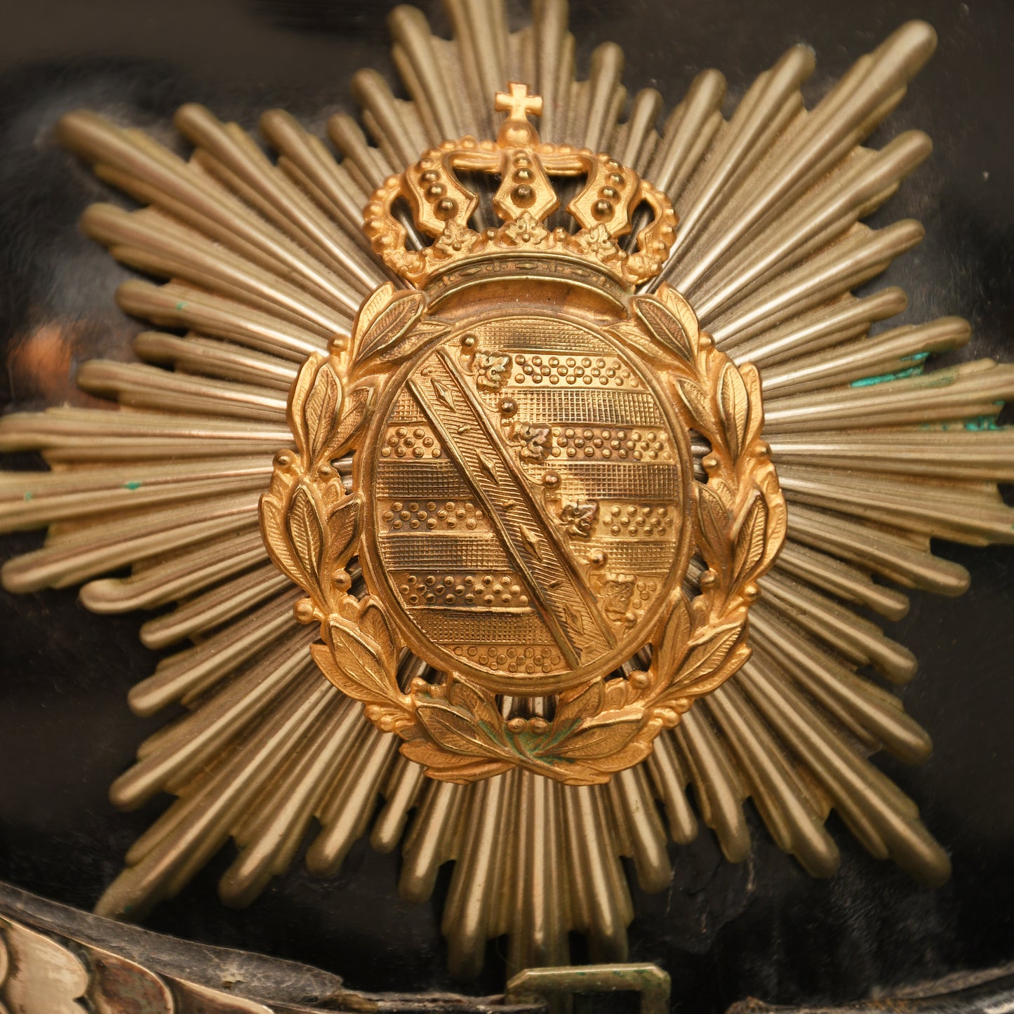 German WWI Saxon Infantry Regiment 100 Officer’s Pickelhaube