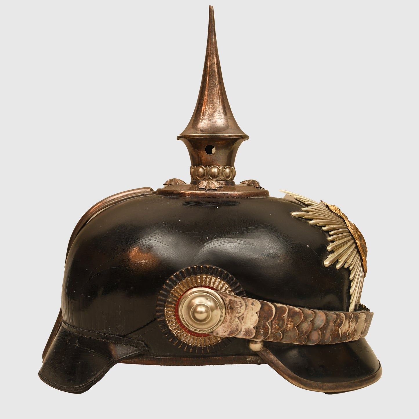 German WWI Saxon Infantry Regiment 100 Officer’s Pickelhaube
