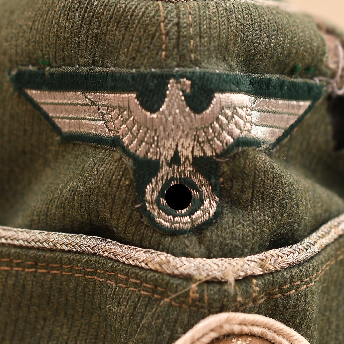 German WWII Army Style SS Officers Overseas Cap