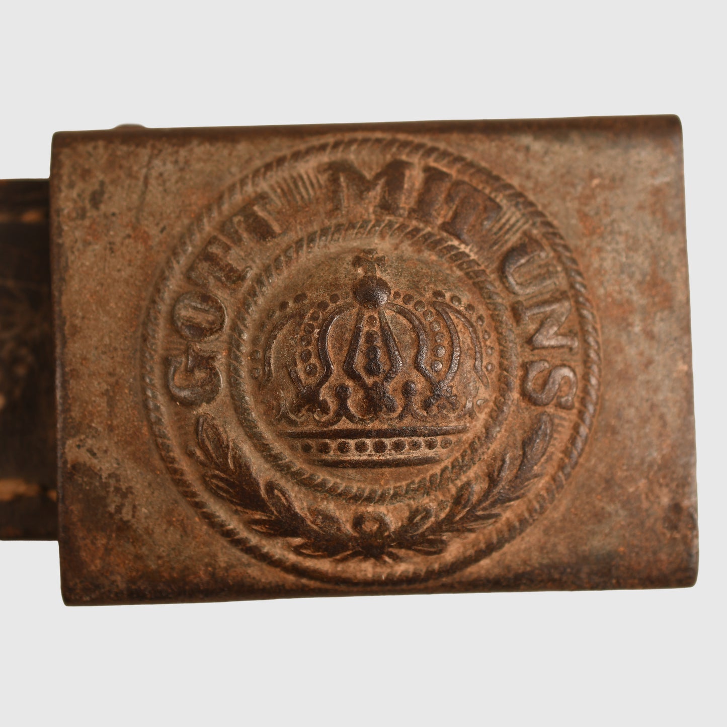 German WWI Prussian Belt Buckle with Profuse Guard Markings