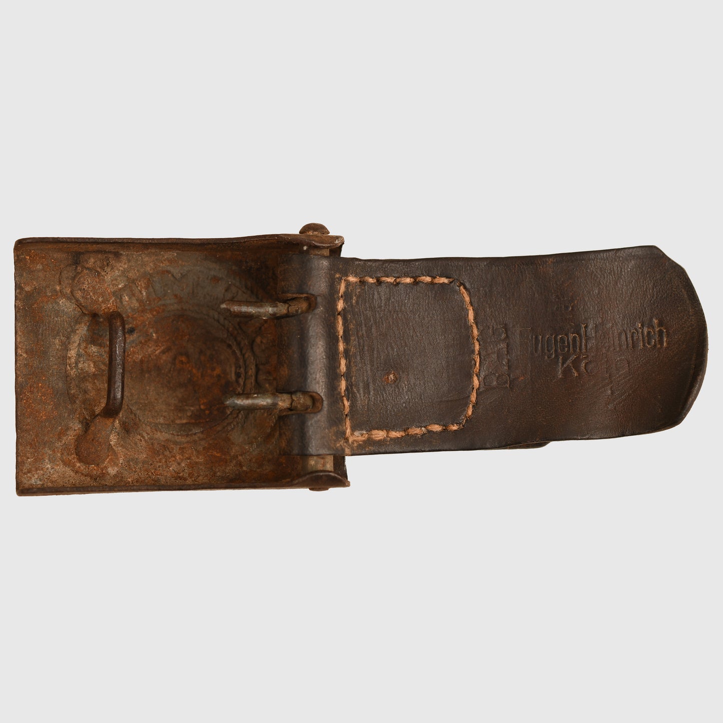 German WWI Prussian Belt Buckle with Profuse Guard Markings