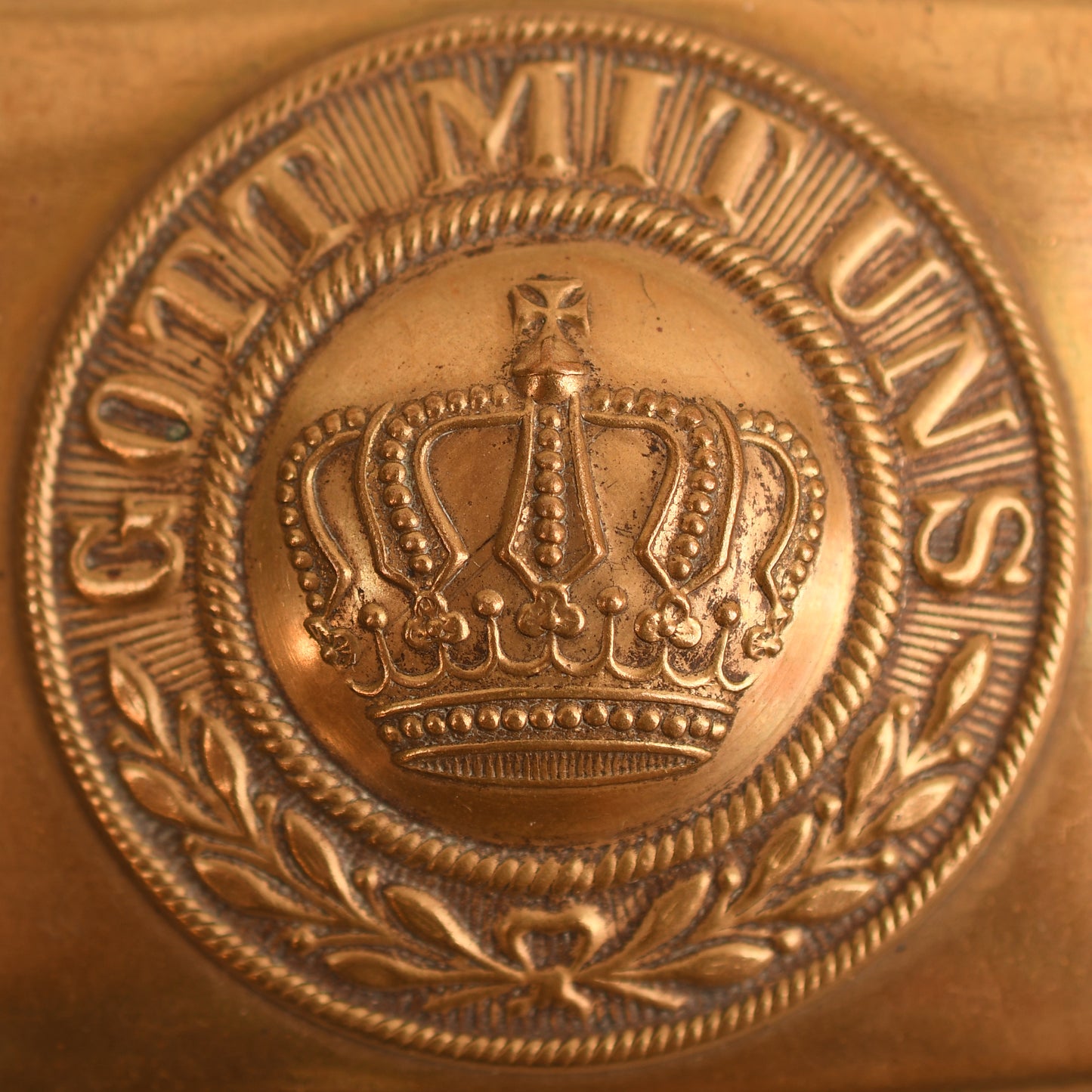 German WWI Prussian Enlisted Man’s Two-Piece Brass Belt Buckle