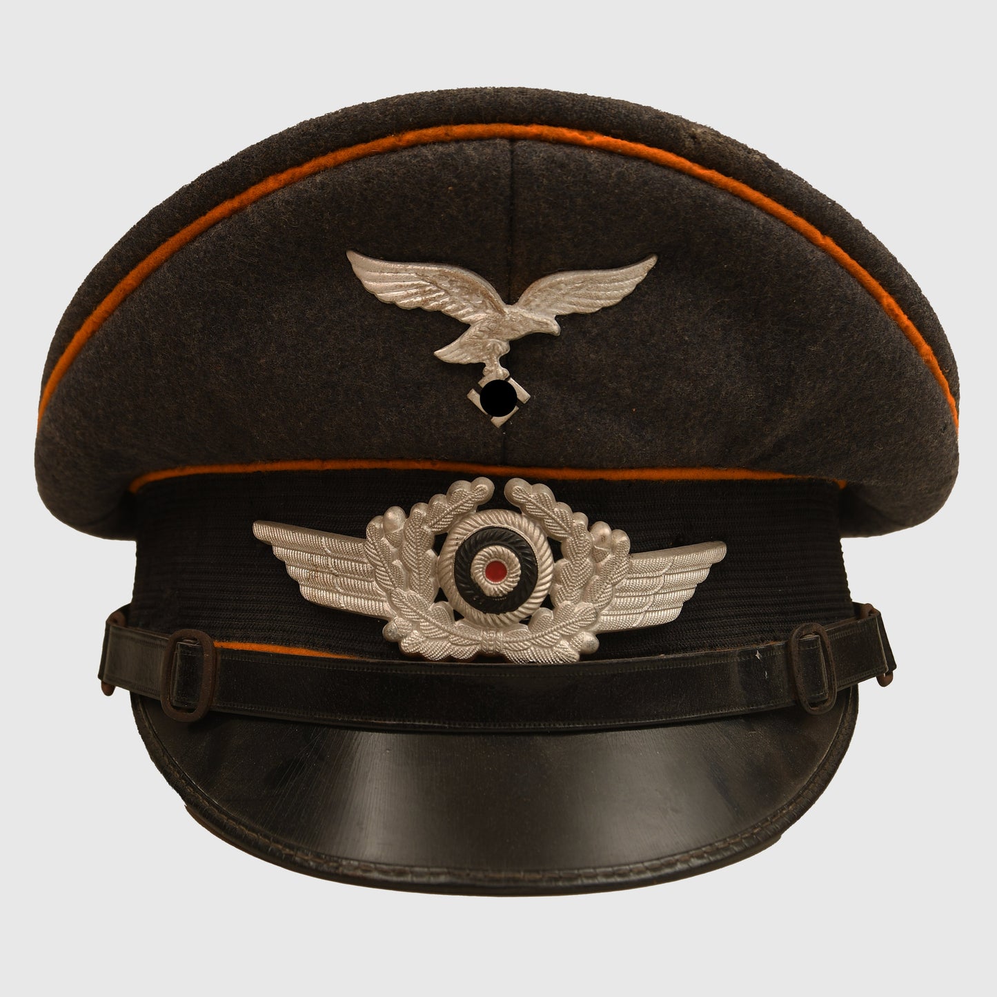 German WWII Luftwaffe Flight Section Man’s/NCO Visor Cap