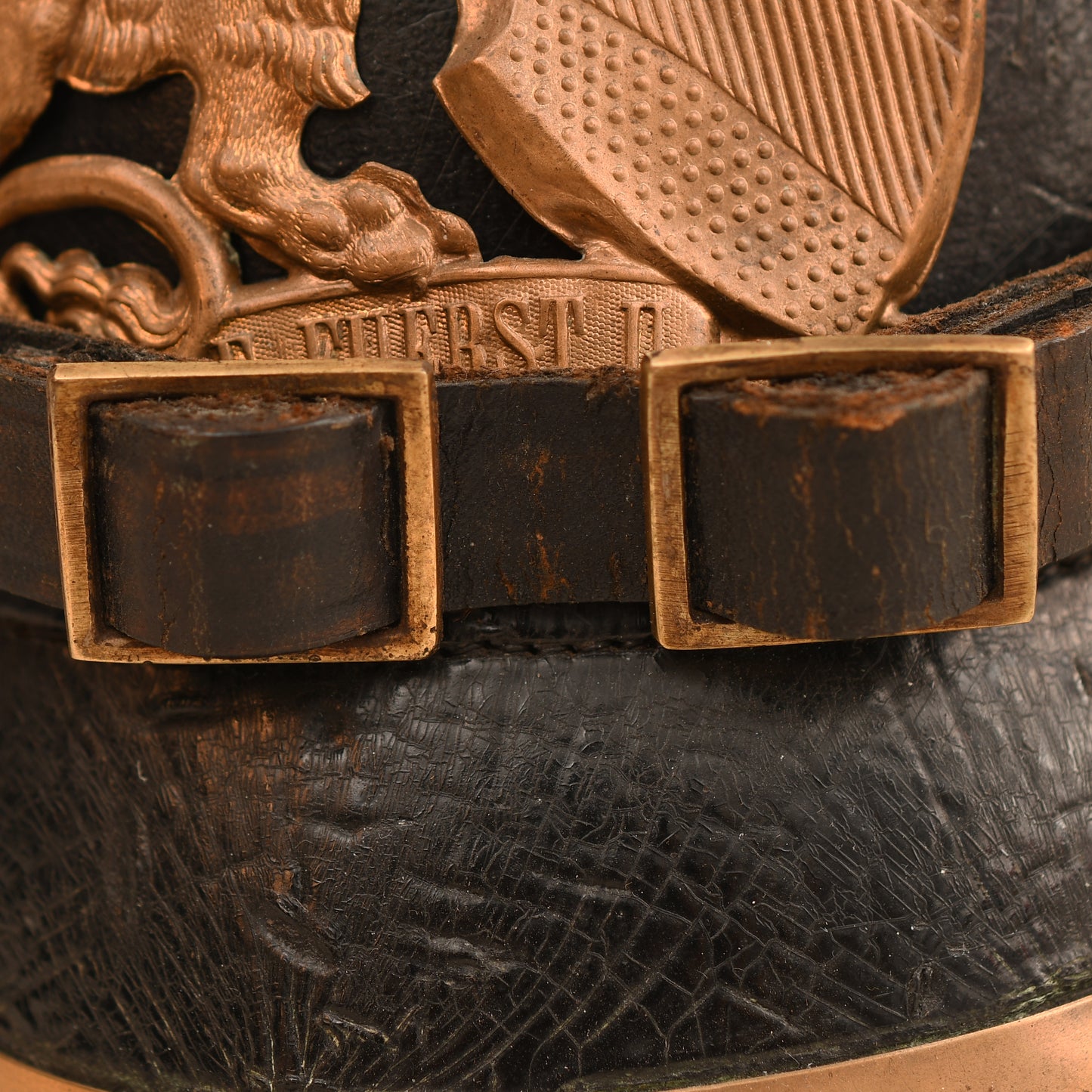 German WWI Baden Enlisted Ranks All-Leather Pickelhaube