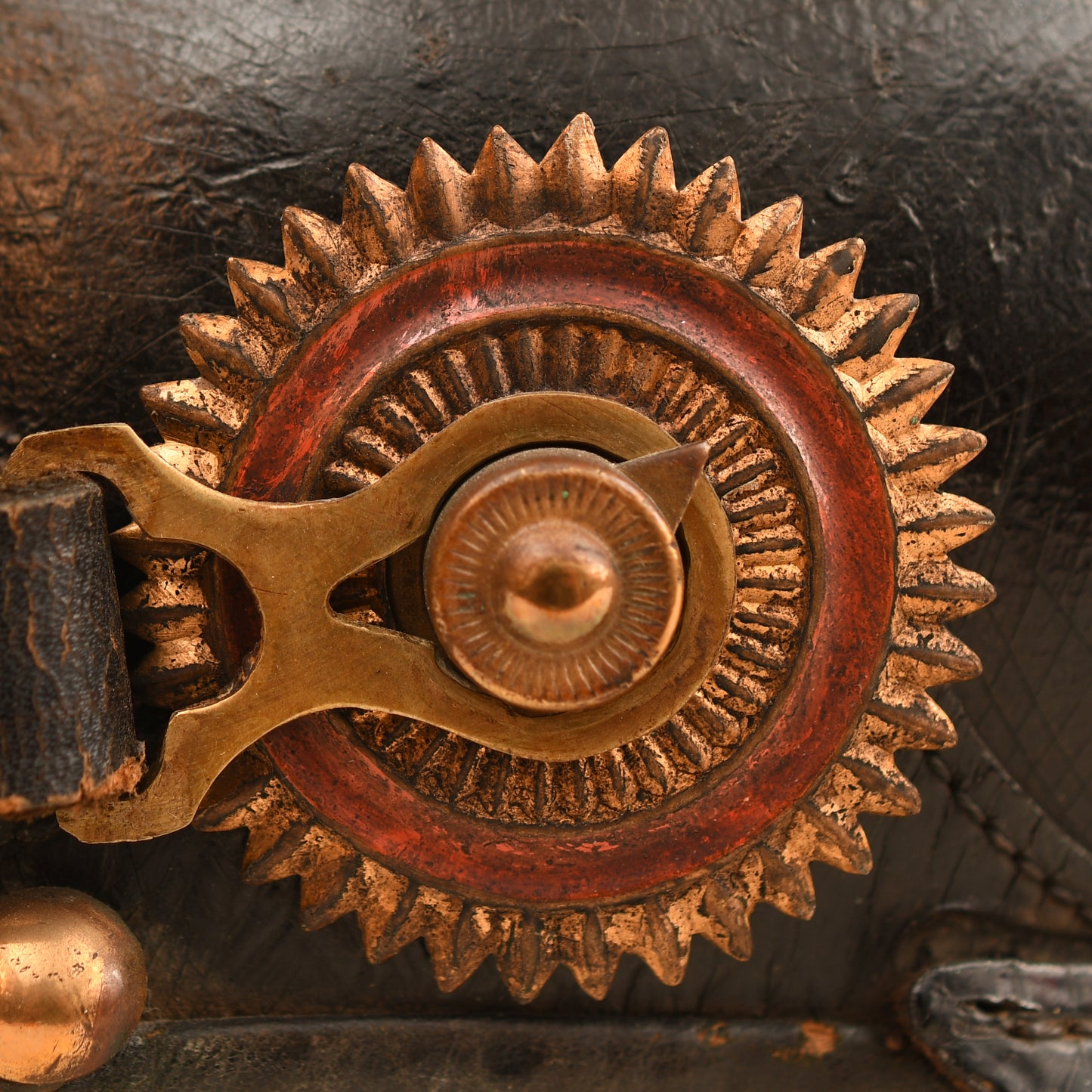 German WWI Baden Enlisted Ranks All-Leather Pickelhaube